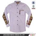 new style man's oxford with double-brushed cotton split joint shirt